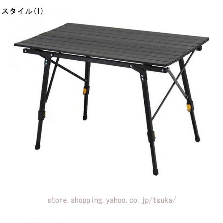 アウトドアテーブル キャンプテーブル ウッド 調 ロールテーブル 無