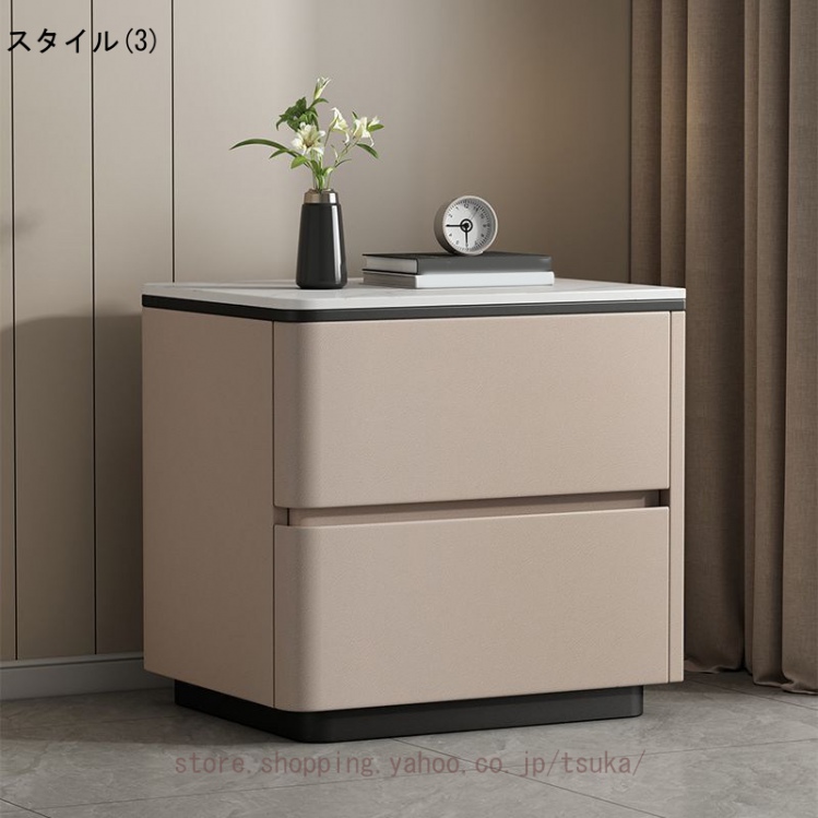 美品　シモンズ　ナイトテーブル　サイドテーブル　飾り台　花台　キャビネット ナイトテーブル 引き出し2つ付き サイドテーブル 組み立て不要 木製