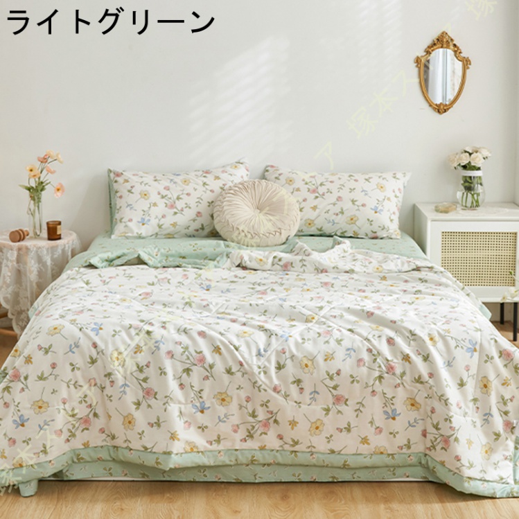 キルトケット 夏掛け布団 シングル かけ布団 洗いざらしの綿100% ダブルサイズ 夏布団 丸洗いOK フラワー柄 夏 掛け布団 ウォッシャブル 涼しい 肌触りいい |  | 11