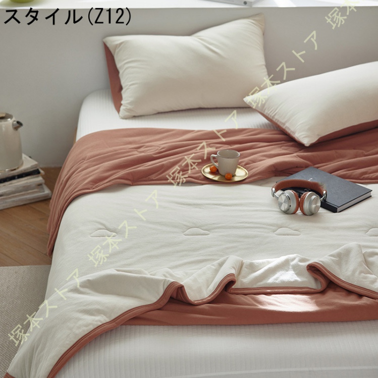 肌掛け布団 キルトケット エアコン対策 夏用掛け布団 抗菌・防ダニ 夏用 水洗い加工 柔らかい肌ざわ シングル ふんわりとろける肌触り 接触冷感_12