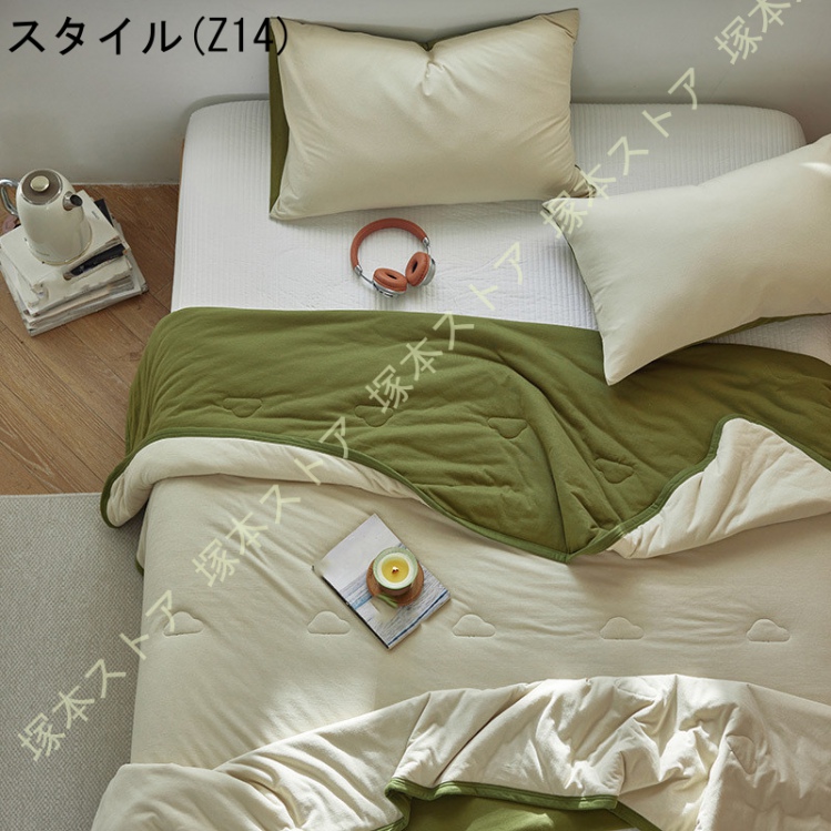肌掛け布団 キルトケット エアコン対策 夏用掛け布団 抗菌・防ダニ 夏用 水洗い加工 柔らかい肌ざわ シングル ふんわりとろける肌触り 接触冷感_14
