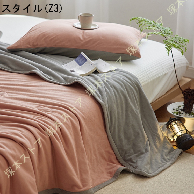 肌掛け布団 キルトケット エアコン対策 夏用掛け布団 抗菌・防ダニ 夏用 水洗い加工 柔らかい肌ざわ シングル ふんわりとろける肌触り 接触冷感_3