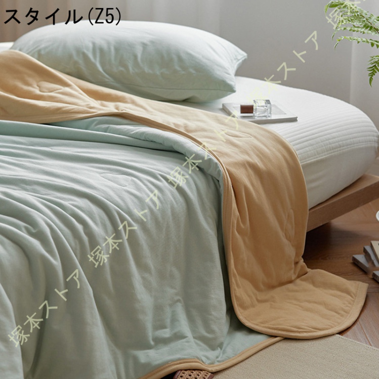 肌掛け布団 キルトケット エアコン対策 夏用掛け布団 抗菌・防ダニ 夏用 水洗い加工 柔らかい肌ざわ シングル ふんわりとろける肌触り 接触冷感_5