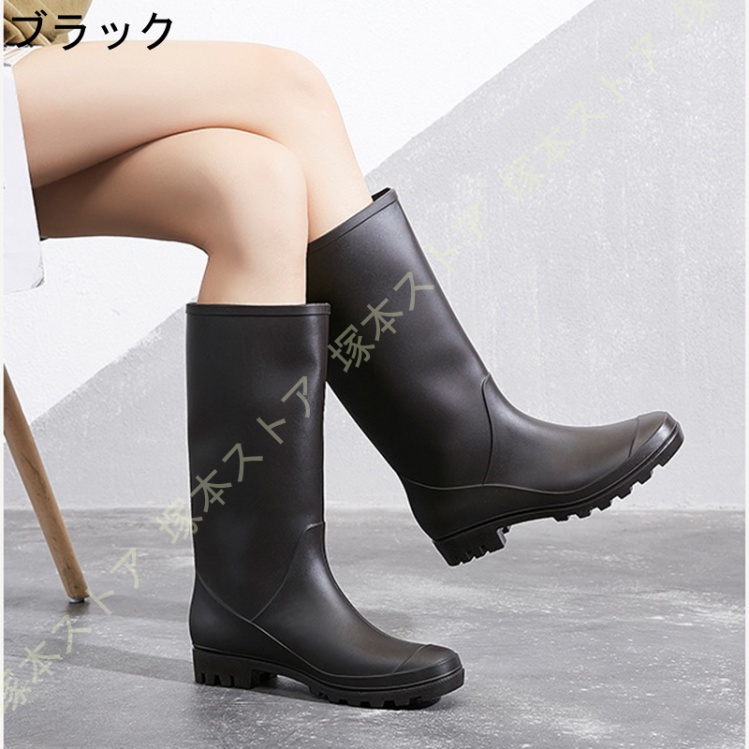 長靴 レディース 農作業 軽量 ロングブーツ レインブーツ 完全防水