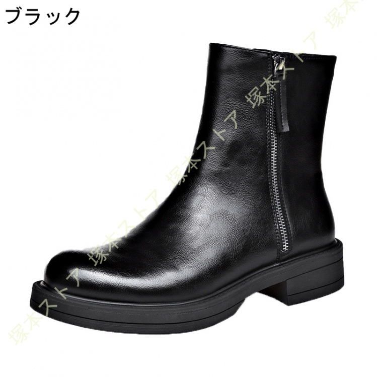 ブーツ メンズ メンズぶーつ レザー 革靴 黒 牛革 ショートブーツ