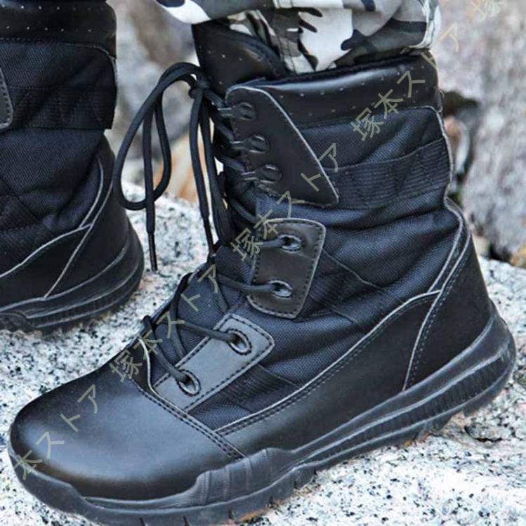 タクティカル ブーツ サイド ジッパー 厚底 ミリタリー ジャングル