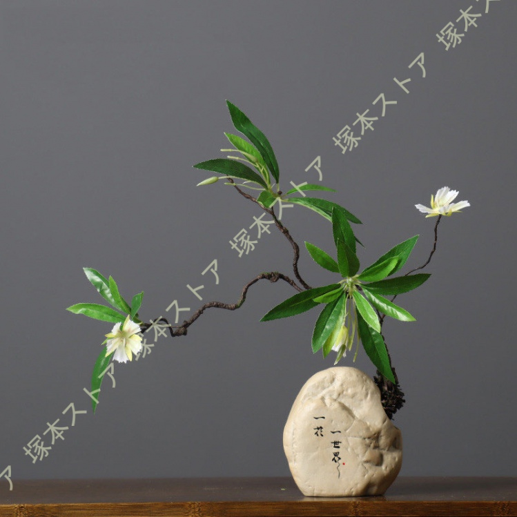 フェイクグリーン 卓上 ガジュマルの枝 人工観葉植物 テーブルポット