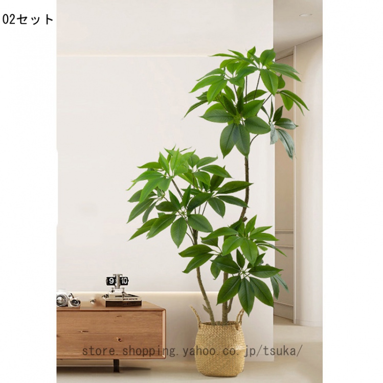 フェイクグリーン 大型 造花 リアルな葉 人工観葉植物 本物そっくり ヨーロッパ 庭園風 フェイクツリー 結婚式場 カフェ 装飾 枯れない メンテナンス不要_1