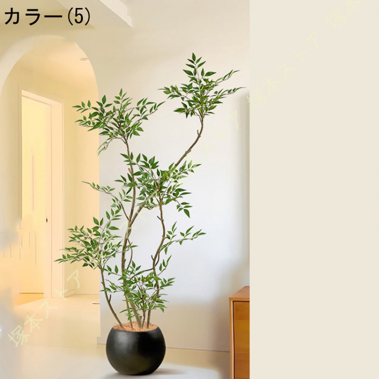 ナンテン 人工観葉植物 造花 インテリア 盆栽 ナンテン フェイクグリーン 造花 人工観葉植物 大型 リビング飾り