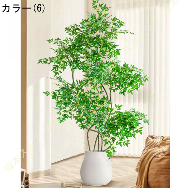未使用☆観葉植物　幸福の木フェイクグリーン ナンテン フェイクグリーン 鉢植え おしゃれ インテリアグリーン 幸福
