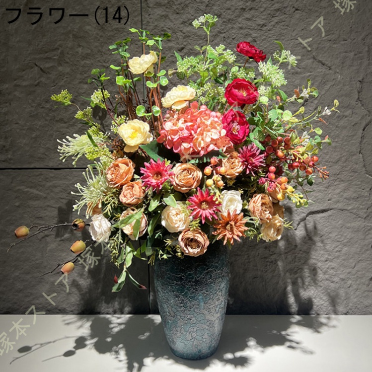 造花 花瓶付き インテリア おしゃれ 花器 インテリア飾り 置物 玄関 書斎 部屋 窓辺 花束 ブーケ 手作り 枯れない花 ウェディング 撮影 人工観葉植物 美術館