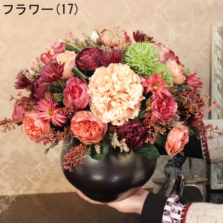 造花 花瓶付き インテリア おしゃれ 花器 インテリア飾り 置物 玄関 書斎 部屋 窓辺 花束 ブーケ 手作り 枯れない花 ウェディング 撮影 人工観葉植物 美術館