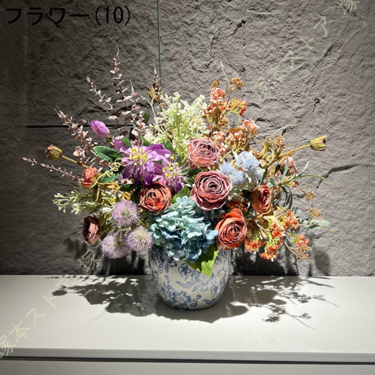造花 花瓶付き インテリア おしゃれ 花器 インテリア飾り 置物 玄関 書斎 部屋 窓辺 花束 ブーケ 手作り 枯れない花 ウェディング 撮影 人工観葉植物 美術館