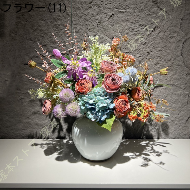 造花 花瓶付き インテリア おしゃれ 花器 インテリア飾り 置物 玄関 書斎 部屋 窓辺 花束 ブーケ 手作り 枯れない花 ウェディング 撮影 人工観葉植物 美術館
