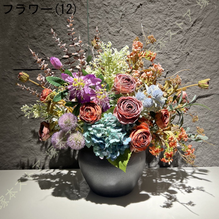 造花 花瓶付き インテリア おしゃれ 花器 インテリア飾り 置物 玄関 書斎 部屋 窓辺 花束 ブーケ 手作り 枯れない花 ウェディング 撮影 人工観葉植物 美術館