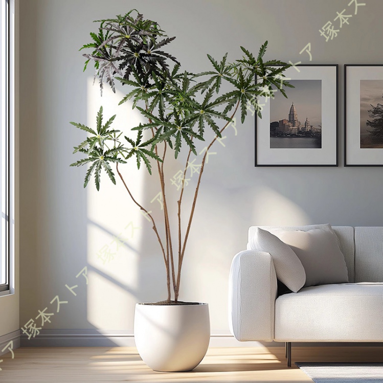 観葉植物 フェイクグリーン 大型 リアル フェイク インテリア 人工観葉植物 部屋飾り 造花 室内装飾用 簡単設置 手間いらず 鉢付き 玄関 リビング オフィス_1