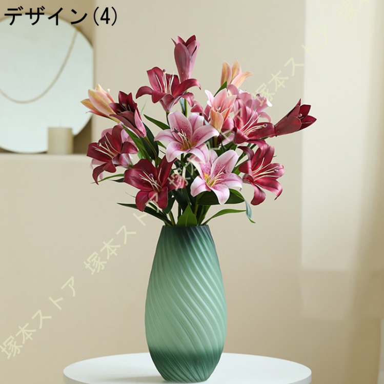 造花 アートフラワー 枯れない花 花瓶付き 百合 インテリア フェイク