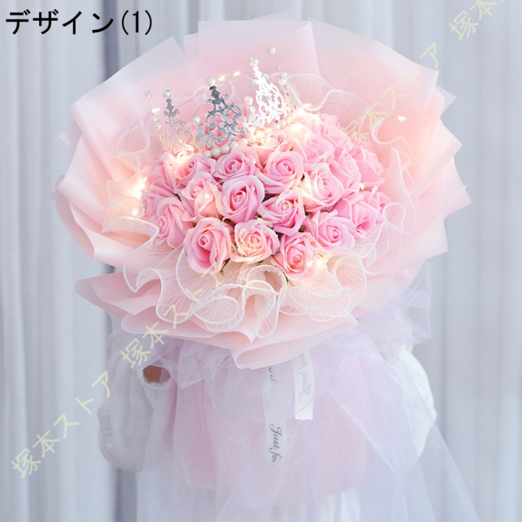 花束 造花 33本 ソープフラワー ギフト プレゼント 発表会 卒業 ブーケ