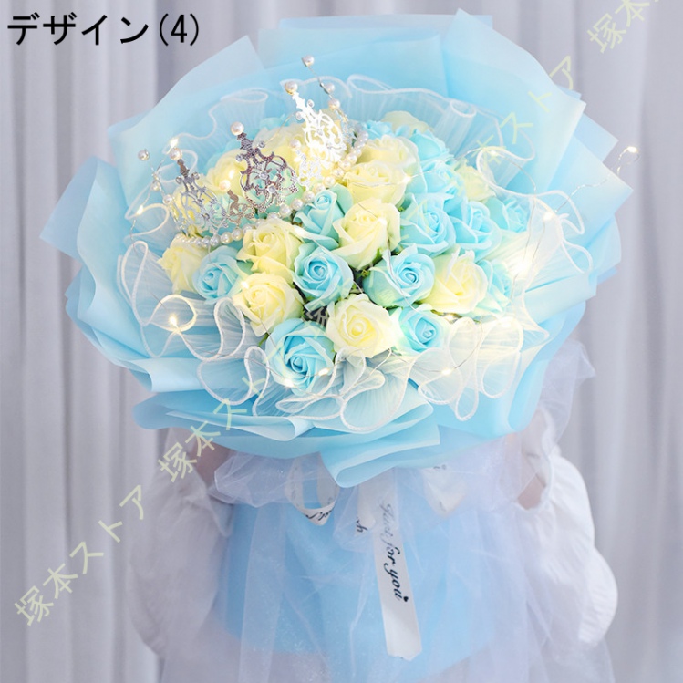 花束 造花 33本 ソープフラワー ギフト プレゼント 発表会 卒業 ブーケ