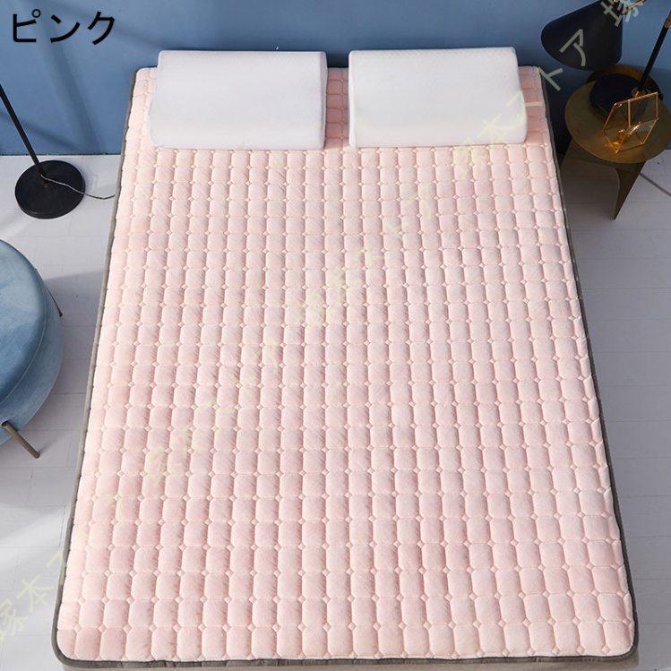 敷きパッド シングル セミダブル おしゃれ ダブル 丸洗いOK 防ダニ 抗菌防臭 敷パット パッドシーツ ズレ防止 4隅ゴム付き 滑り止め付き 無地 150x200cm_2