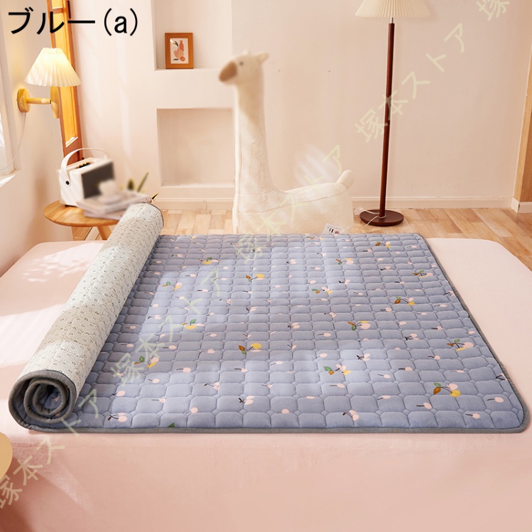 敷きパッド シングル セミダブル おしゃれ ダブル 丸洗いOK 防ダニ 抗菌防臭 敷パット パッドシーツ ズレ防止 4隅ゴム付き 滑り止め付き 無地 150x200cm_12
