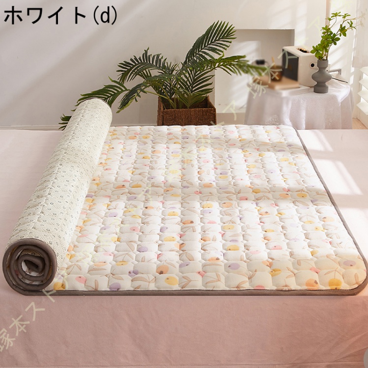 敷きパッド シングル セミダブル おしゃれ ダブル 丸洗いOK 防ダニ 抗菌防臭 敷パット パッドシーツ ズレ防止 4隅ゴム付き 滑り止め付き 無地 150x200cm_13