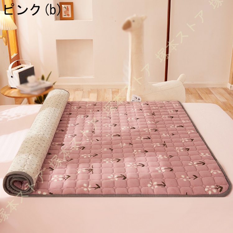 敷きパッド シングル セミダブル おしゃれ ダブル 丸洗いOK 防ダニ 抗菌防臭 敷パット パッドシーツ ズレ防止 4隅ゴム付き 滑り止め付き 無地 150x200cm_14