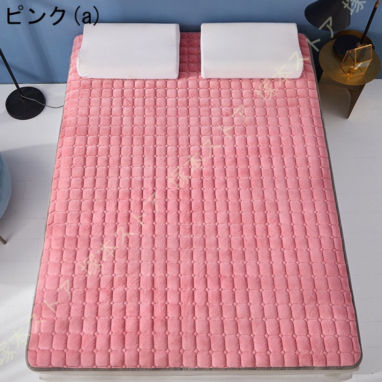 敷きパッド シングル セミダブル おしゃれ ダブル 丸洗いOK 防ダニ 抗菌防臭 敷パット パッドシーツ ズレ防止 4隅ゴム付き 滑り止め付き 無地 150x200cm_4