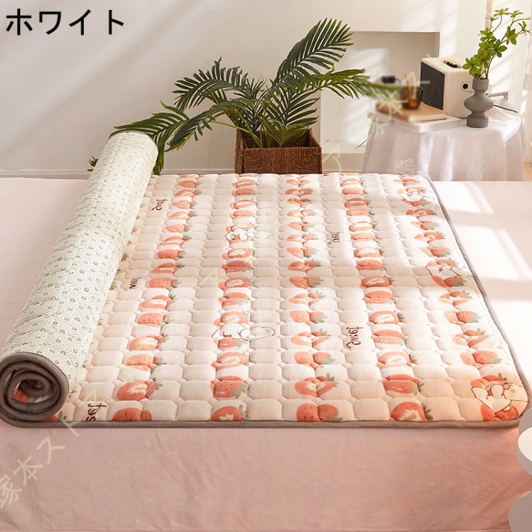 敷きパッド シングル セミダブル おしゃれ ダブル 丸洗いOK 防ダニ 抗菌防臭 敷パット パッドシーツ ズレ防止 4隅ゴム付き 滑り止め付き 無地 150x200cm_5