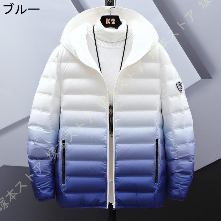 ダウンジャケット メンズ アウター 冬 ダウンコート 大きいサイズ 厚手 冬服 アウトドア 防寒 防風 ビジネス カジュアル トップス ポケット付き 軽量 無地_3