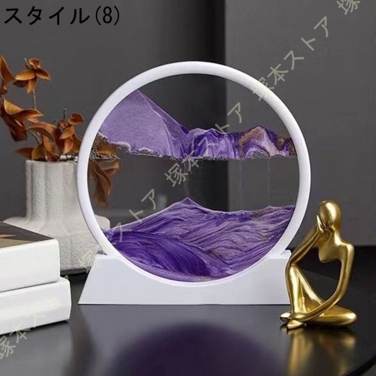 置き物 LED ライト 砂の絵 3D 光る サンドピクチャー 砂時計 おしゃれ