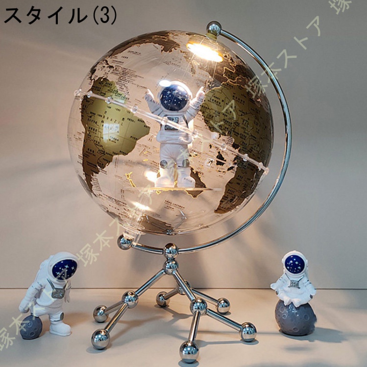 アンティーク 回転時計地球儀 スタンド付き世界の地球儀12.5インチ720