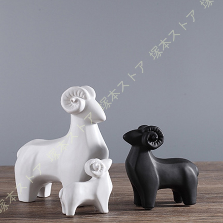 羊 ひつじ 置物 ナチュラル インテリア 寝室 陶器 セラミック ヒツジ