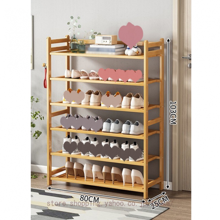 木製シューズラック 格子扉 6段収納 シューズラック 6段 幅50/70/80/90/100cm 木製 簡単組み立て 靴箱 下駄