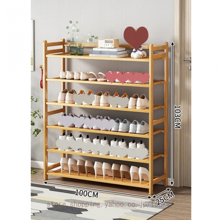 木製シューズラック 格子扉 6段収納 シューズラック 6段 幅50/70/80/90/100cm 木製 簡単組み立て 靴箱 下駄