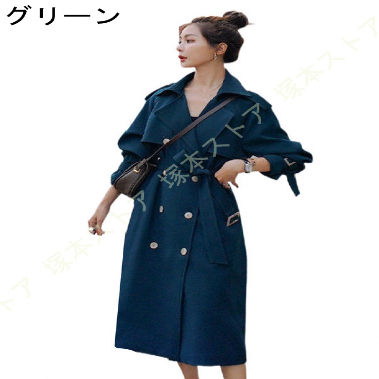 スプリングコート 大きめ襟 長袖 レディース トレンチ コート シングル ロング丈 美ライン ベーシック ロングコート カジュアル おしゃれ 着痩せ 可愛い 通勤 |  | 01