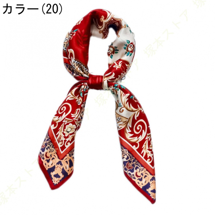 スカーフ シルク レディース 春 夏 秋 冬 小判 正方形 シルク 保温 コモ 絹 65*65cm ネッカチーフ 日焼け対策 プレゼント ギフト 妻 オフィス 誕生日 母の日の画像
