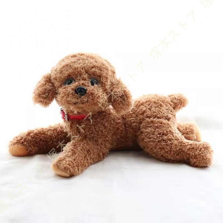 本物そっくりに眠る犬のぬいぐるみ トイプードル 小型 ぬいぐるみ