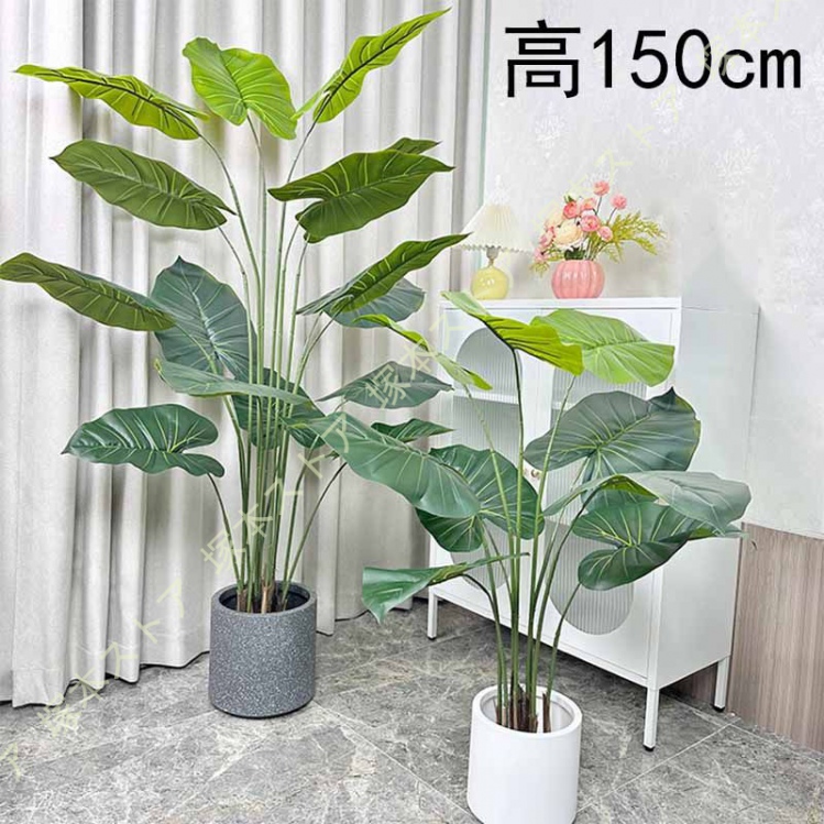 フェイクグリーン リアル 人工観葉植物 クワズイモ 大型 造花 風水