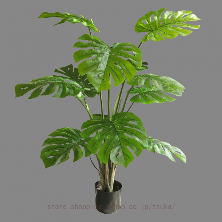 フェイクグリーン 大型 モンステラ リアル 人工観葉植物 造花グリーン フェイク 緑 葉 インテリア 室内 オフィス おしゃれ 装飾 幸運の木 水やり不要