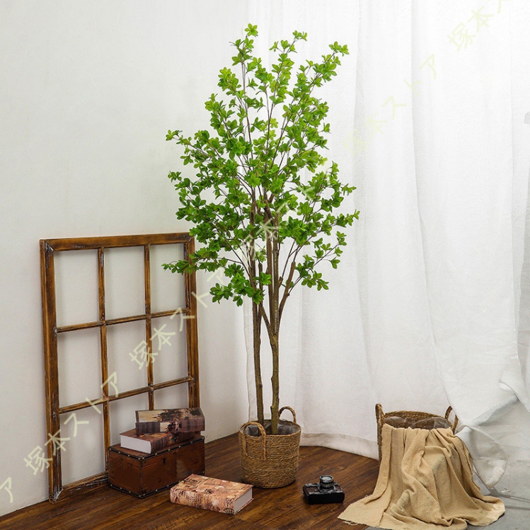 お世話いらず フェイクグリーン 観葉植物 大型 ドウダンツツジ おしゃれ 観覧植物 プレゼント インテリア飾り リアル 人工観葉樹 フェイク 造花 シンプル_1