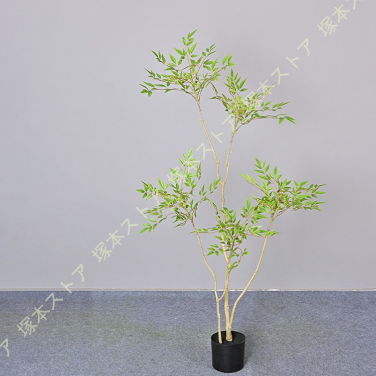 フェイクグリーン 大型 おしゃれ 観葉植物 造花 常緑樹 人工樹木 南天竹 バンブー リビング 人工観葉植物 パーテーション ナチュラル 開店祝い リアル_1