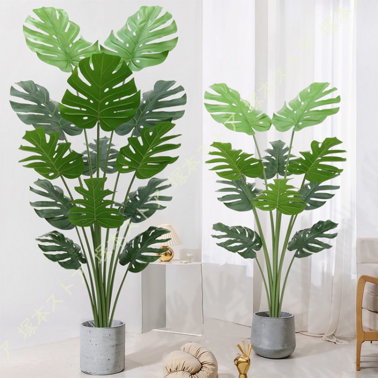 フェイクグリーン モンステラ 観葉植物 人工観葉植物 人工樹木 大型