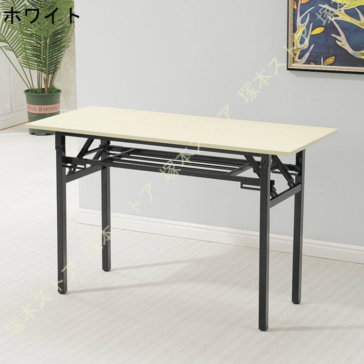 デスク 机 折りたたみテーブル ナチュラル 耐荷重60kg 簡単組み立て PCデスク ホワイト アンティークブラウン 在宅勤務 多機能 サイドテーブル_1