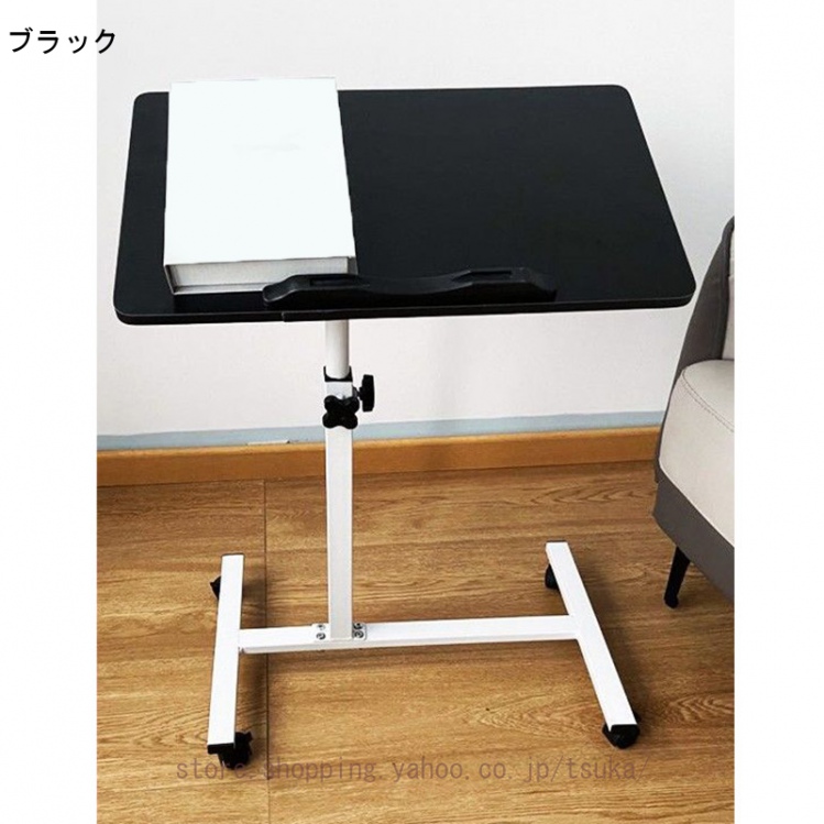 サイドテーブル キャスター付き 昇降式 高さ調節 多機能 机 折りたたみテーフル パソコンテーブル ミニテーブル 折畳み PCテーフル ナイトテーブル 木製_2