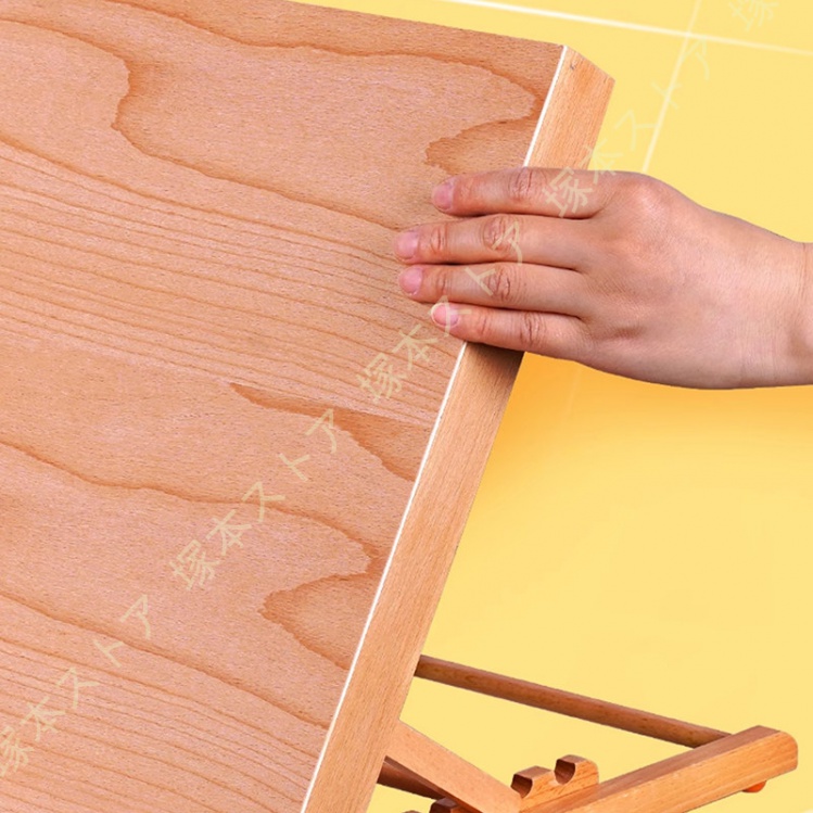 卓上イーゼル ブナ木製 A2図面ボード 角度調節 折りたたみ式 携帯便利