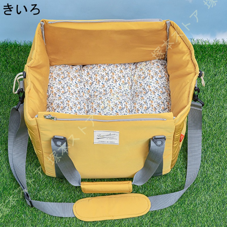 ペットバッグ 小型犬用 猫用 ペットキャリーバッグ 通気性 肩掛け 手提げ 飛び出し防止機能 多機能キャリーバッグ顔出し お散歩バッグ ペット用品 耐久 軽量_1