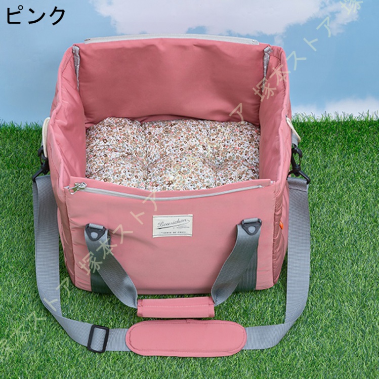 ペットバッグ 小型犬用 猫用 ペットキャリーバッグ 通気性 肩掛け 手提げ 飛び出し防止機能 多機能キャリーバッグ顔出し お散歩バッグ ペット用品 耐久 軽量_2