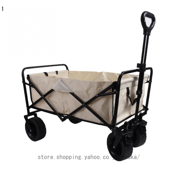 キャリーワゴン 大容量150L 大型タイヤ 耐荷重250kg 自立収納 コンパクト 軽量 キャンプ アウトドア キャリーカート 折りたたみ アウトドアワゴンの画像
