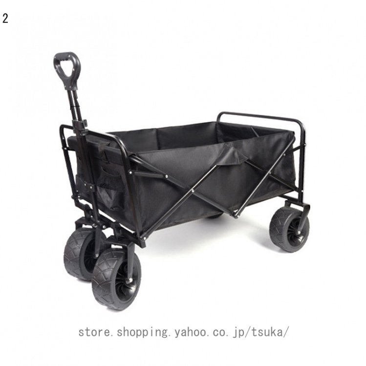 キャリーワゴン 大容量150L 大型タイヤ 耐荷重250kg 自立収納 コンパクト 軽量 キャンプ アウトドア キャリーカート 折りたたみ アウトドアワゴンの画像